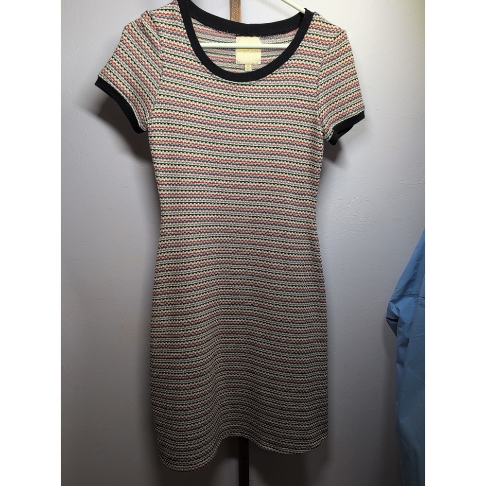 ModCloth Multicolor Braided Rope Striped Dress‎ XS